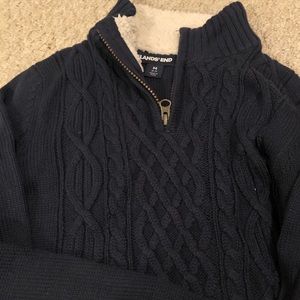 Boys Cable Knit Sweater by Lands’ End